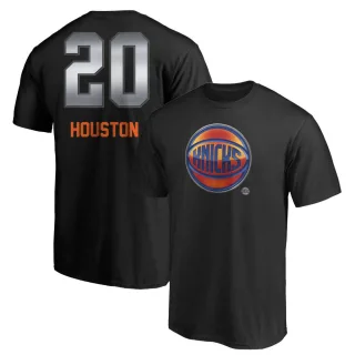 Men's New York Knicks Allan Houston Black Midnight Mascot T-Shirt