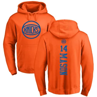 Men's New York Knicks Anthony Mason Orange Branded One Color Backer Pullover Hoodie