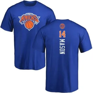 Men's New York Knicks Anthony Mason Royal Backer T-Shirt