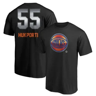 Men's New York Knicks Ariel Hukporti Black Midnight Mascot T-Shirt