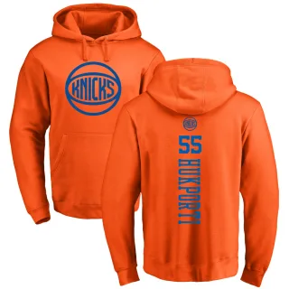 Men's New York Knicks Ariel Hukporti Orange Branded One Color Backer Pullover Hoodie