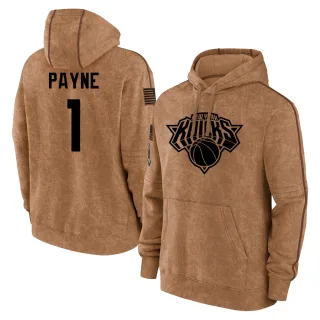 Men's New York Knicks Cameron Payne Brown 2023 Salute to Service Club Pullover Hoodie