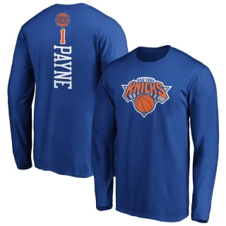 Men's New York Knicks Cameron Payne Royal Backer Long Sleeve T-Shirt