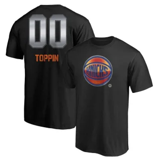 Men's New York Knicks Jacob Toppin Black Midnight Mascot T-Shirt