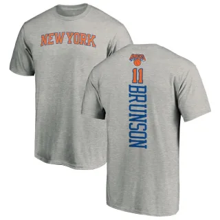 Men's New York Knicks Jalen Brunson Ash Backer T-Shirt