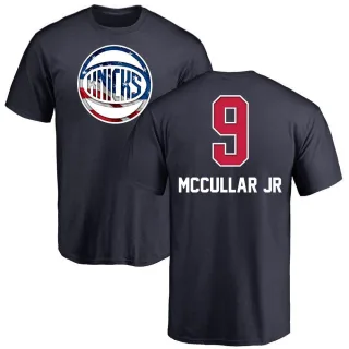 Men's New York Knicks Kevin McCullar Jr. Navy Name and Number Banner Wave T-Shirt