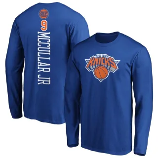 Men's New York Knicks Kevin McCullar Jr. Royal Backer Long Sleeve T-Shirt