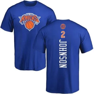 Men's New York Knicks Larry Johnson Royal Backer T-Shirt