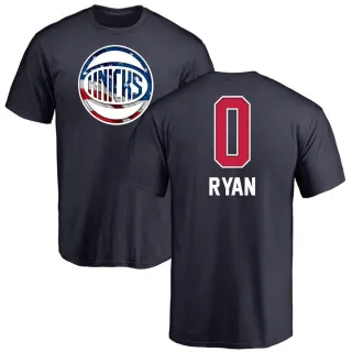 Men's New York Knicks Matt Ryan Navy Name and Number Banner Wave T-Shirt