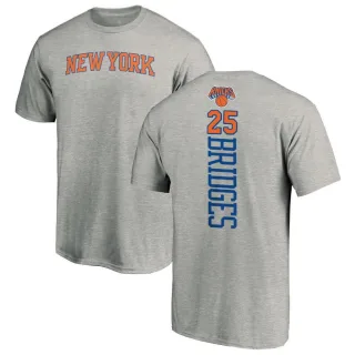 Men's New York Knicks Mikal Bridges Ash Backer T-Shirt