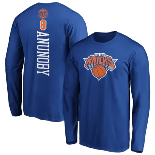 Men's New York Knicks OG Anunoby Royal Backer Long Sleeve T-Shirt