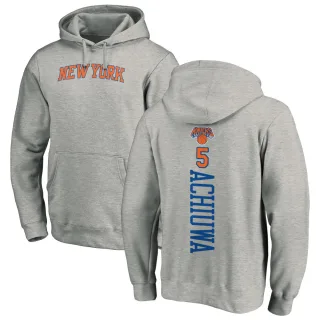 Men's New York Knicks Precious Achiuwa Branded Ash Backer Pullover Hoodie