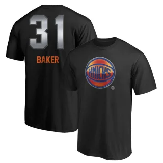 Men's New York Knicks Ron Baker Black Midnight Mascot T-Shirt