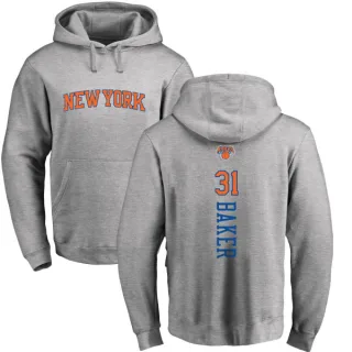 Men's New York Knicks Ron Baker Branded Ash Backer Pullover Hoodie