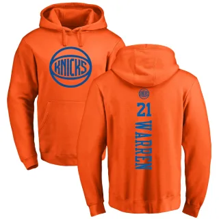 Men's New York Knicks T.J. Warren Orange Branded One Color Backer Pullover Hoodie