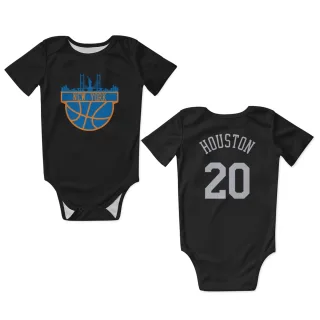 New York Knicks Allan Houston Black  Newborn & Infant Bodysuit