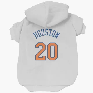 New York Knicks Allan Houston White  Dog & Cat Pet Hoodie