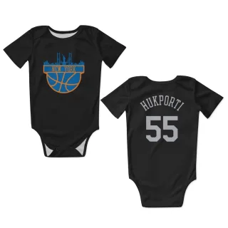 New York Knicks Ariel Hukporti Black  Newborn & Infant Bodysuit