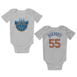 New York Knicks Ariel Hukporti White  Newborn & Infant Bodysuit