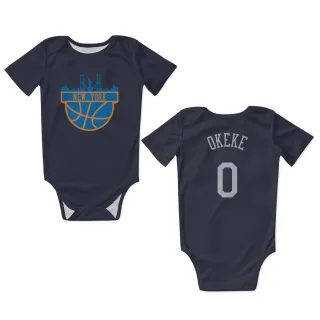 New York Knicks Chuma Okeke Navy  Newborn & Infant Bodysuit