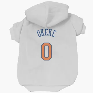 New York Knicks Chuma Okeke White  Dog & Cat Pet Hoodie