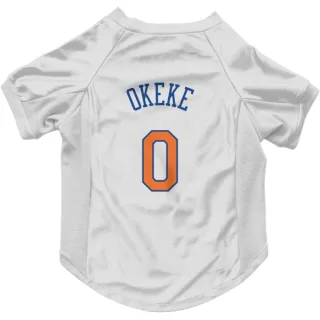 New York Knicks Chuma Okeke White  Dog & Cat Pet Jersey