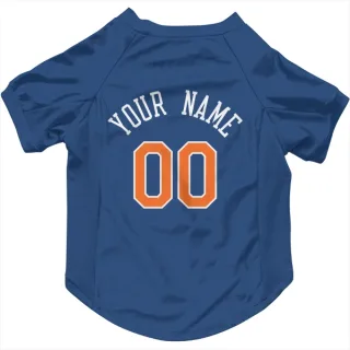 New York Knicks Custom Blue   Dog & Cat Pet Jersey