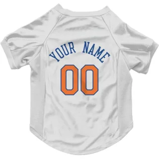 New York Knicks Custom White   Dog & Cat Pet Jersey