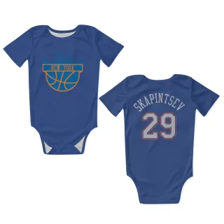 New York Knicks Dmytro Skapintsev Blue  White Newborn & Infant Bodysuit