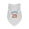 New York Knicks Dmytro Skapintsev White  Dog & Cat Pet Bandana