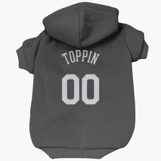 New York Knicks Jacob Toppin Black  Dog & Cat Pet Hoodie