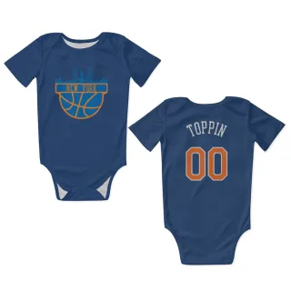 New York Knicks Jacob Toppin Blue  Newborn & Infant Bodysuit