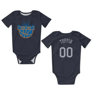 New York Knicks Jacob Toppin Navy  Newborn & Infant Bodysuit