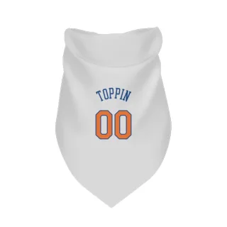 New York Knicks Jacob Toppin White  Dog & Cat Pet Bandana