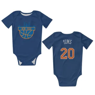 New York Knicks Jericho Sims Blue  Newborn & Infant Bodysuit