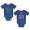 New York Knicks Jericho Sims Blue  White Newborn & Infant Bodysuit