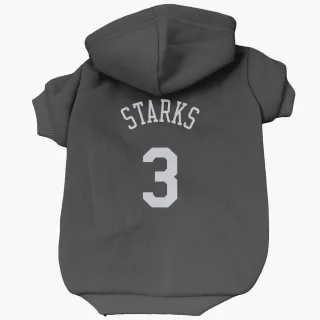 New York Knicks John Starks Black  Dog & Cat Pet Hoodie