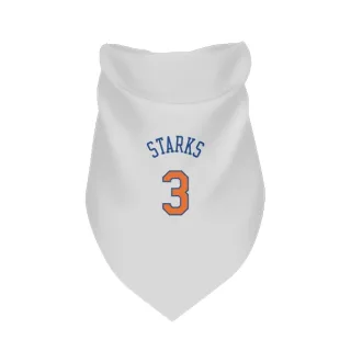 New York Knicks John Starks White  Dog & Cat Pet Bandana