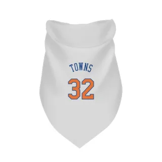 New York Knicks Karl-Anthony Towns White  Dog & Cat Pet Bandana