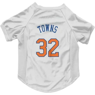 New York Knicks Karl-Anthony Towns White  Dog & Cat Pet Jersey