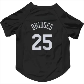 New York Knicks Mikal Bridges Black  Dog & Cat Pet Jersey