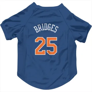 New York Knicks Mikal Bridges Blue  Dog & Cat Pet Jersey