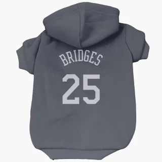 New York Knicks Mikal Bridges Navy  Dog & Cat Pet Hoodie