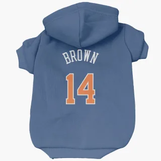 New York Knicks Moses Brown Blue  Dog & Cat Pet Hoodie