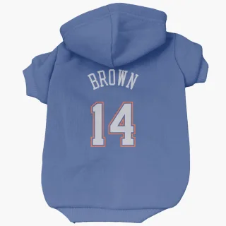 New York Knicks Moses Brown Blue  White Dog & Cat Pet Hoodie