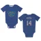 New York Knicks Moses Brown Blue  White Newborn & Infant Bodysuit