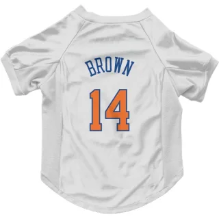 New York Knicks Moses Brown White  Dog & Cat Pet Jersey