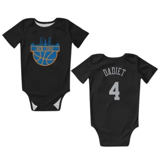 New York Knicks Pacome Dadiet Black  Newborn & Infant Bodysuit