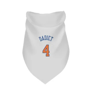 New York Knicks Pacome Dadiet White  Dog & Cat Pet Bandana