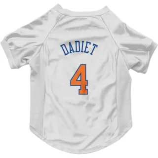 New York Knicks Pacome Dadiet White  Dog & Cat Pet Jersey